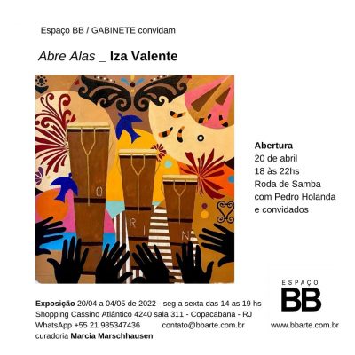 Iza Valente Exposição ABRE ALAS EspaçoBB Shopping Cassino Atlântico